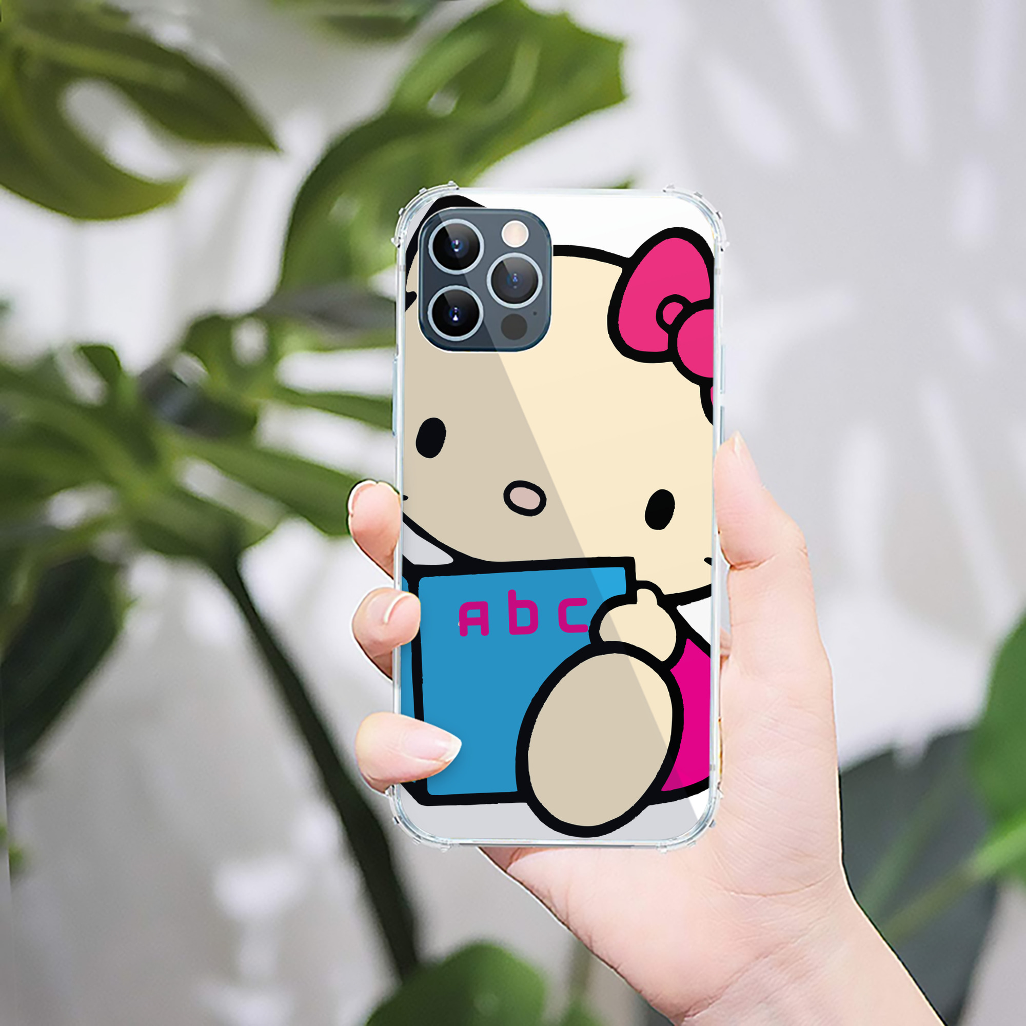 （画像用） Hello Kitty ハローキティ 【iPhone 12シリーズ対応】透明スマホケース（クリアソフトケース）